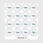 Upsherin HEBREEUWS Gepersonaliseerde Schaar WIT 16 Sticker (Vel)