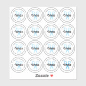 Upsherin HEBREW Gepersonaliseerde Schaar CLEAR 16- Sticker (Vel)