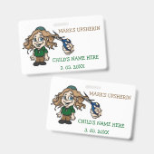 Upsherin I.D Badge Uitnodiging Verjaardag (Voor- en achterkant)