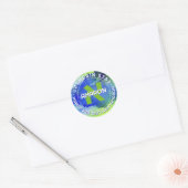 Upsherin Personalized Hebrew Initiaal Monogram Ronde Sticker (Envelop)