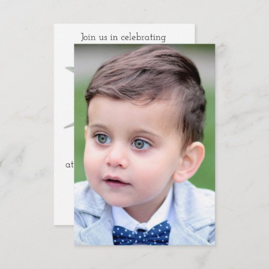 Upshern Uitnodigingen Upshernish Uitnodiging Upshe (Voorkant / Achterkant)