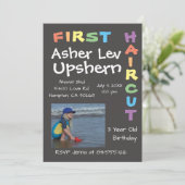 Upshern Upshernish Rainbow Upsherin Uitnodiging (Staand voorkant)