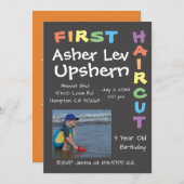 Upshern Upshernish Rainbow Upsherin Uitnodiging (Voorkant / Achterkant)