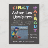 Upshern Upshernish Upsherin Briefkaart Invitation (Voorkant)