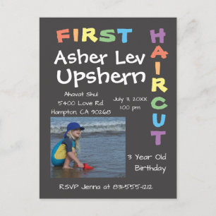 Upshern Upshernish Upsherin Briefkaart Invitation