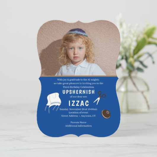 Upshernish of Upsherin First Hair Cut Celebration Kaart