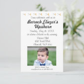 Upshernish Uitnodiging Upshern Upsherin Uitnodigin (Staand voorkant)