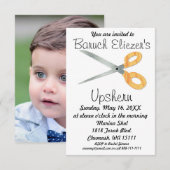 Upshernish Uitnodiging Upshern Upsherin Uitnodigin (Voorkant / Achterkant)