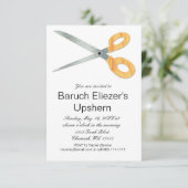 Upshernish Uitnodiging Upshern Upsherin Uitnodigin (Staand voorkant)