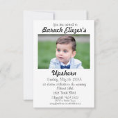 Upshernish Uitnodiging Upshern Upsherin Uitnodigin (Voorkant)