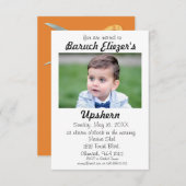 Upshernish Uitnodiging Upshern Upsherin Uitnodigin (Voorkant / Achterkant)