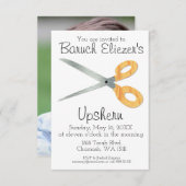 Upshernish Uitnodiging Upshern Upsherin Uitnodigin (Voorkant / Achterkant)