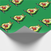 Upside-down avocado - Grappig Pixel Art Food Desig Cadeaupapier (Hoek)