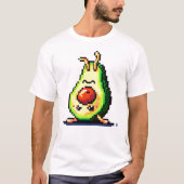 Upside-down avocado - Grappig Pixel Art Food Desig T-shirt (Voorkant)