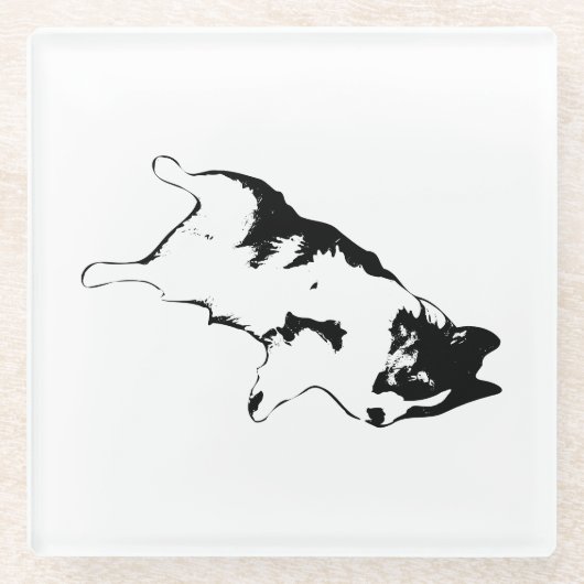 upside-down charme glazen onderzetter (Voorkant)