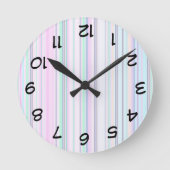 Upside down pastel clock ronde klok (Voorkant)
