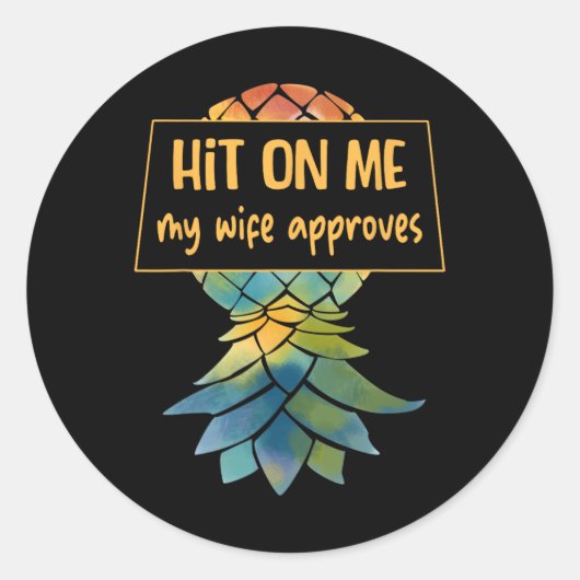 Upside Down Pineapple Cruise Subtle Swinger Funny  Ronde Sticker (Voorkant)
