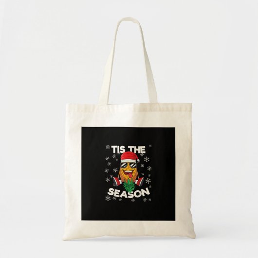 Upside Down Pineapple Santa Tis Season Christmas S Tote Bag (Voorkant)
