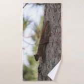 Upside Down Squirrel Bath Towel Badhanddoek (Badhanddoek)