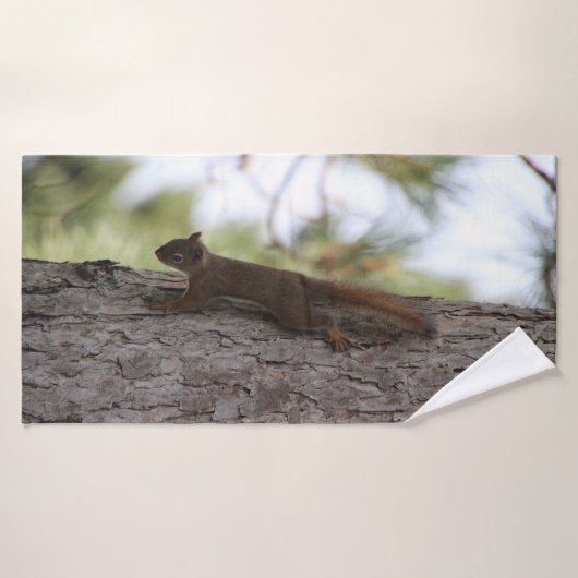 Upside Down Squirrel Bath Towel Badhanddoek (Badhanddoek)