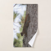 Upside Down Squirrel Towel Set Bad Handdoek (Handdoek)