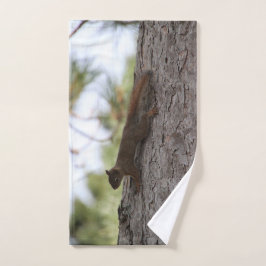 Upside Down Squirrel Towel Set Bad Handdoek