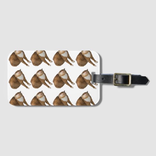 Upside-Down Sunshine Cat Bagagelabel (Voorkant (horizontaal))