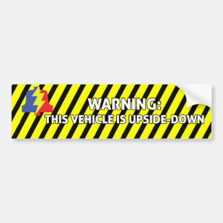 Upsidedown Vehicle Bumpersticker