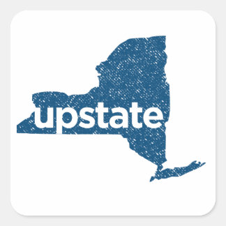 Upstate. blauw badge sticker