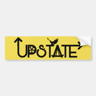 Upstate Bumpersticker Black Lettering