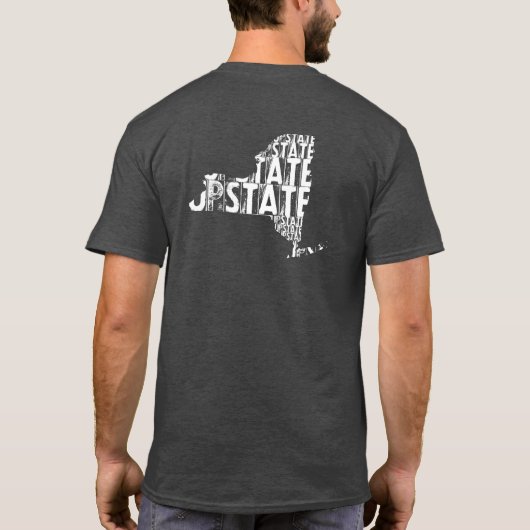 Upstate Clothing Company Mannen NY back Typo Shirt (Achterkant)