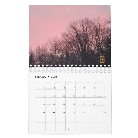 Upstate New York Seasons Small Spiral Bound Calend Kalender (Feb 2026)