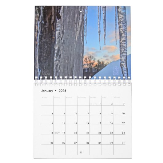 Upstate New York Seasons Small Spiral Bound Calend Kalender (Jan 2026)