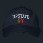 UPSTATE NY Wit en Rood op Navy Blue Geborduurde Pet<br><div class="desc">UPSTATE NY Wit en Rood geborduurd op Navy Blue katoenen pet. Borduurwerk is aanpasbaar aan andere kleurkeuzes door de knop "Ontwerp bewerken" te selecteren. Je kunt ook de kleur van het pet kiezen op de hoofdobjectpagina.</div>
