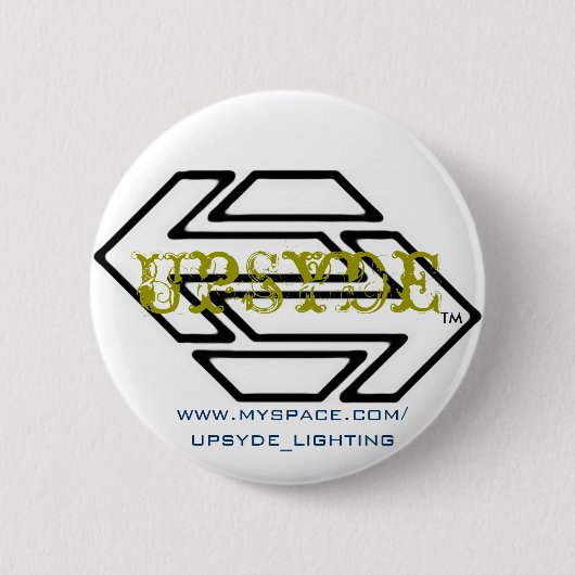 upsyde oude tijdknop ronde button 5,7 cm (Voorkant)