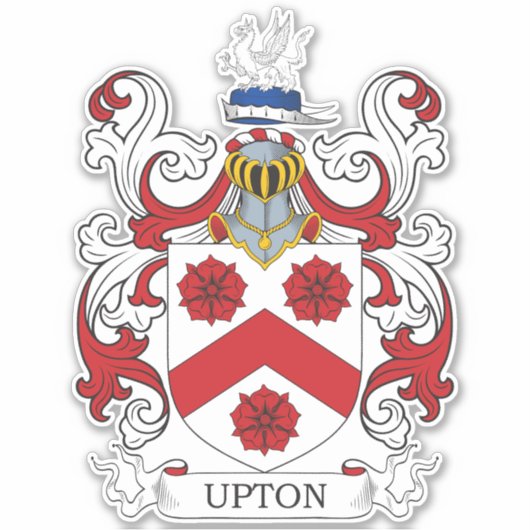 Upton familiewapen sticker (Voorkant)