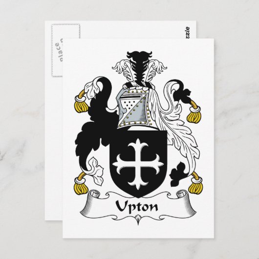 Upton Family Crest Briefkaart (Voorkant / Achterkant)