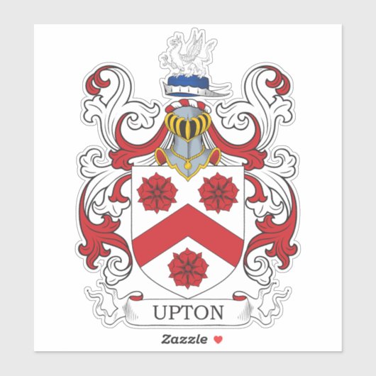 Upton Family Crest Sticker (Vel)