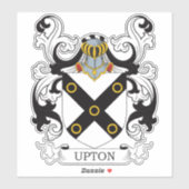Upton Family Crest Sticker (Vel)