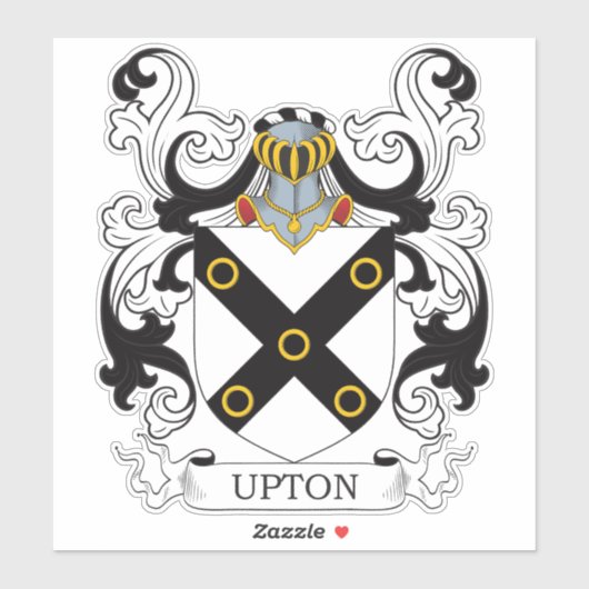 Upton Family Crest Sticker (Vel)