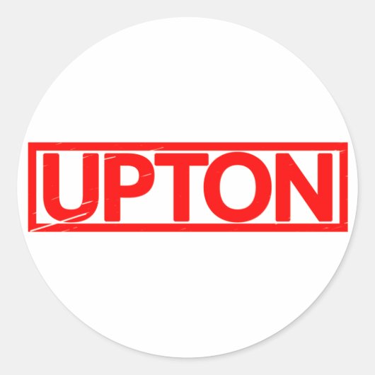 Upton Stamp Ronde Sticker (Voorkant)
