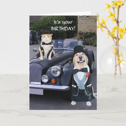 Uptown Birthday Kaart (Gele Bloem)