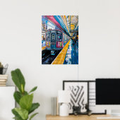 Uptown Express Metro Impasto Poster (Thuiskantoor)