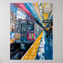 Uptown Express Metro Impasto Poster