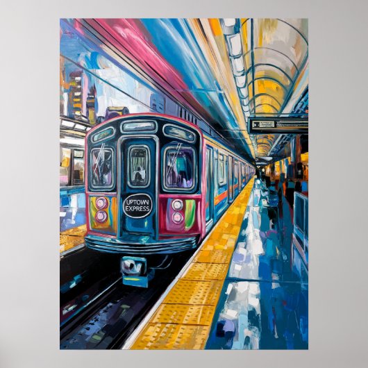 Uptown Express Metro Impasto Poster (Voorkant)
