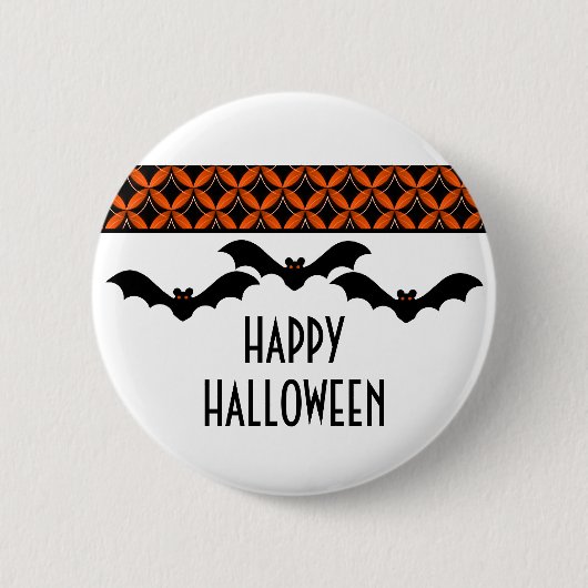 Uptown Glam Bats Halloween Button (Voorkant)