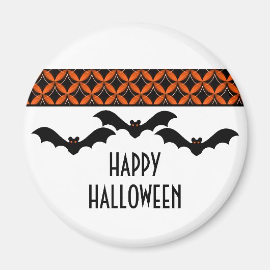 Uptown Glam Bats Halloween Magnet (Voorkant)