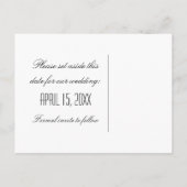 Uptown Glam Bats Halloween Save the Date Briefkaar Aankondigingskaart (Achterkant)