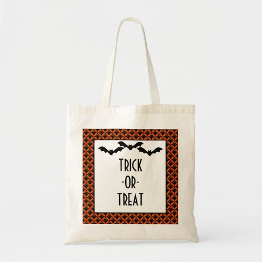 Uptown Glam Bats Halloween Trick or treat Bag Tote Bag (Voorkant)