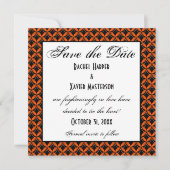 Uptown Glam Halloween Save the Date Invite (Voorkant)